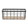 Wandrek mandje - 9.5x25x8.5 cm - zwart