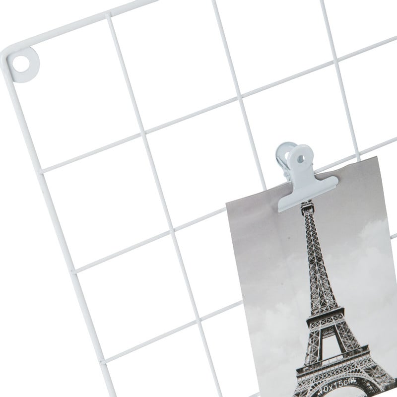Wandrekje Square met clips - 60x60 cm - wit