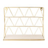 Wandrek met plank - goud - 30x11x22 cm