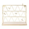 Wandrek met plank - goud - 30x11x22 cm
