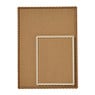 Prikbord met golfrand klein - beige - 44x34 cm