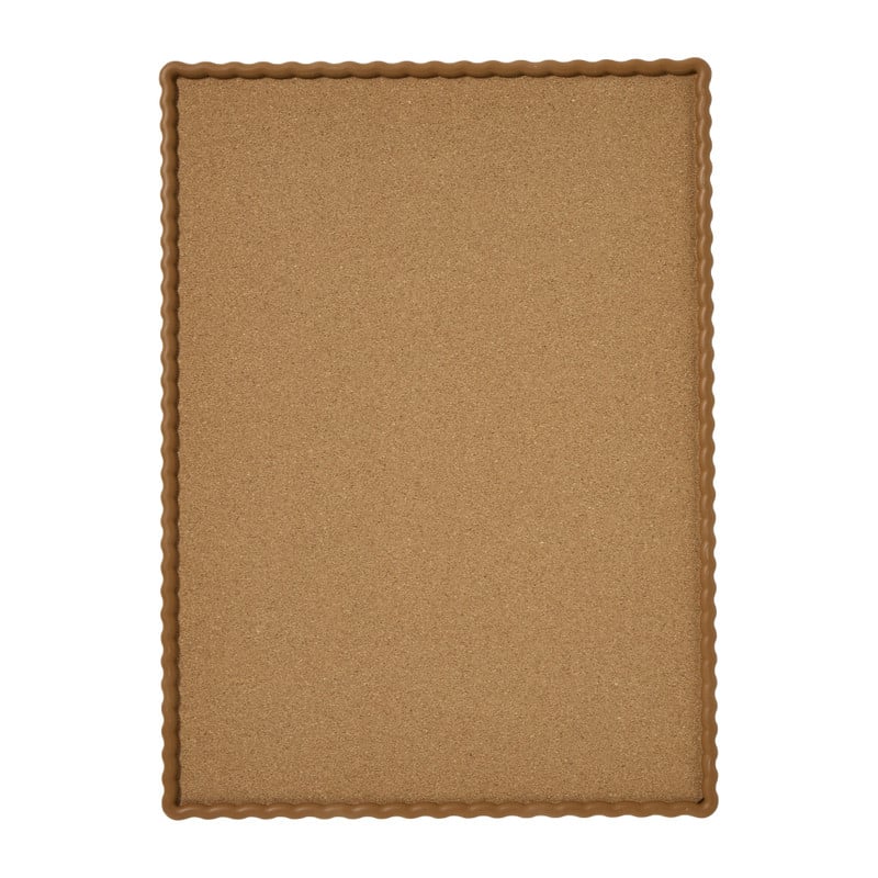 Prikbord met golfrand groot - bruin - 74x54 cm