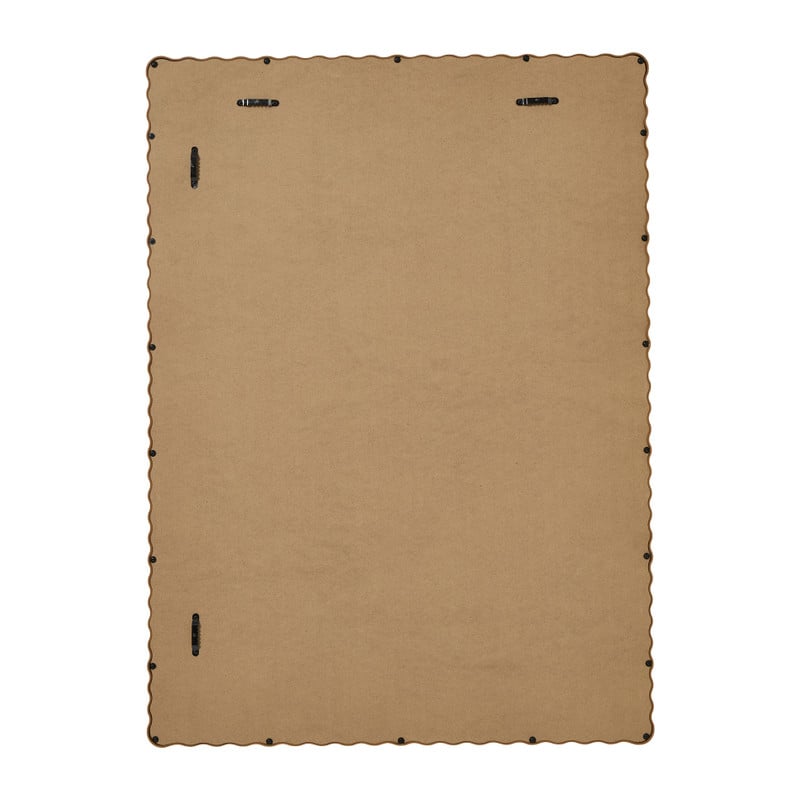 Prikbord met golfrand groot - bruin - 74x54 cm