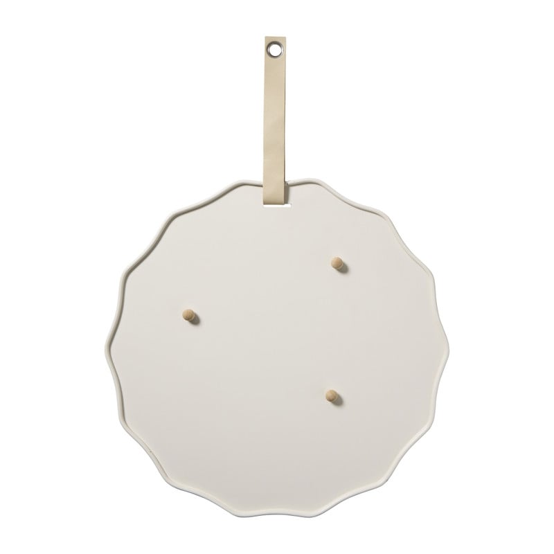 Magneetbord golfrand - beige - ø51x2 cm