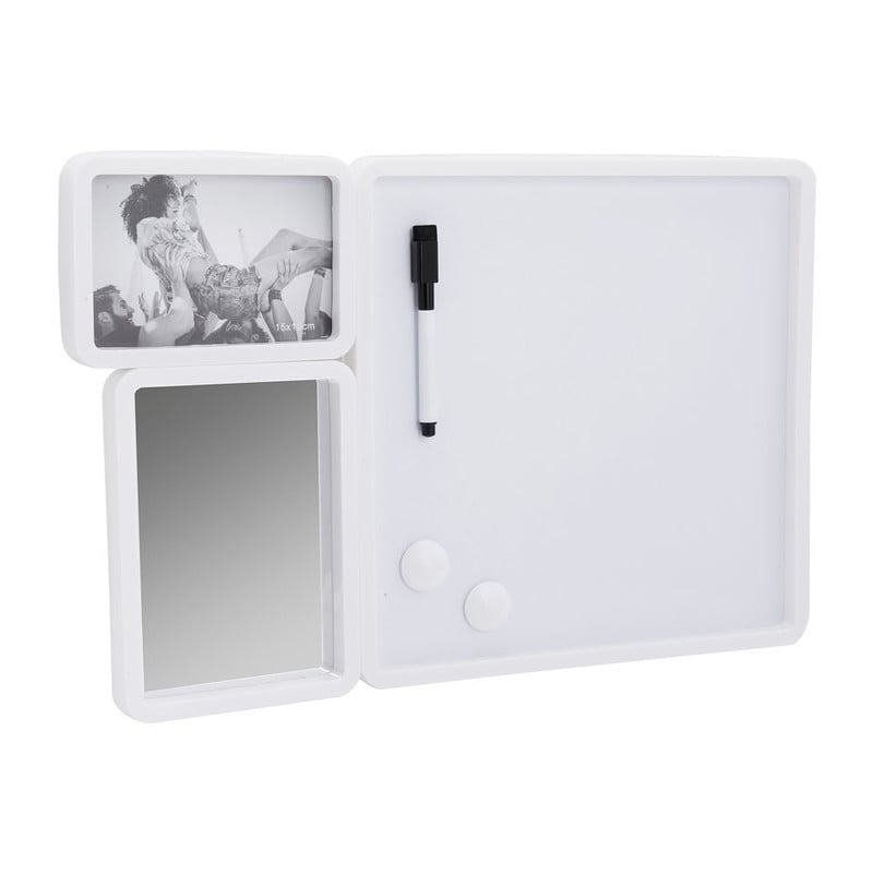 Whiteboard met spiegel en foto