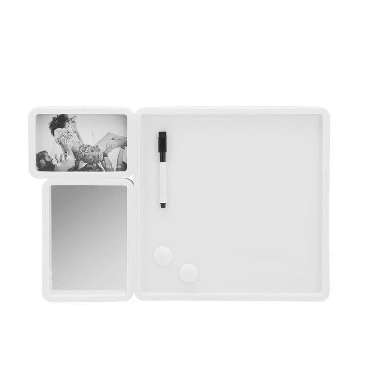Whiteboard met spiegel en foto