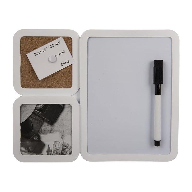 Memobord met prikbord en fotolijstje