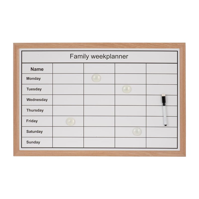 Whiteboard family weekplanner