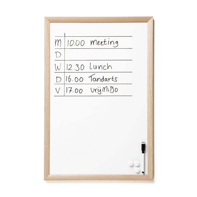 Whiteboard houten lijst – 40x60 cm