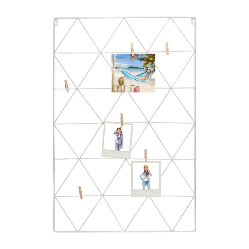 Wandrek met clips - 50x75 cm - wit
