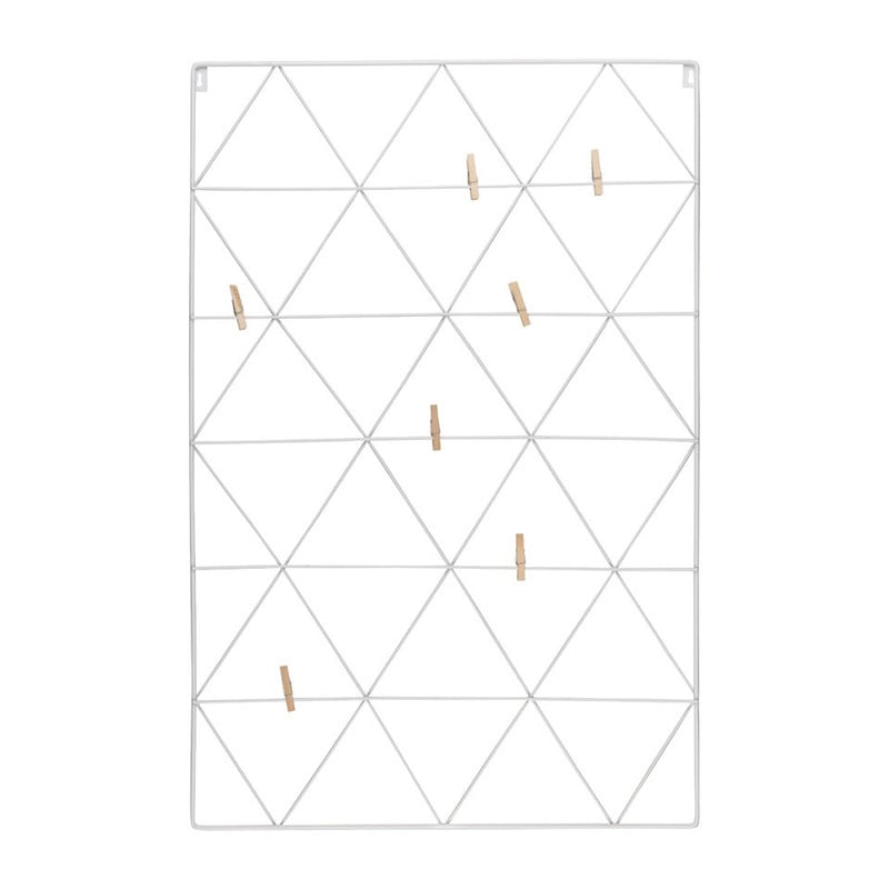 Wandrek met clips - 50x75 cm - wit