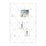 Wandrek met clips - 50x75 cm - wit