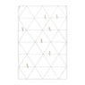 Wandrek met clips - 50x75 cm - wit