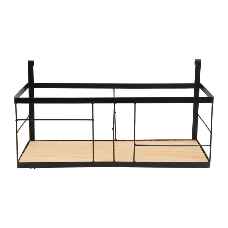 Plantenbakje voor wandrek - zwart - 40x16,5x20 cm