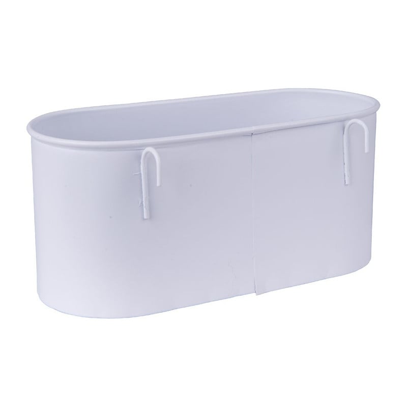 Opbergbakje voor wandrek - wit - 18x8 cm