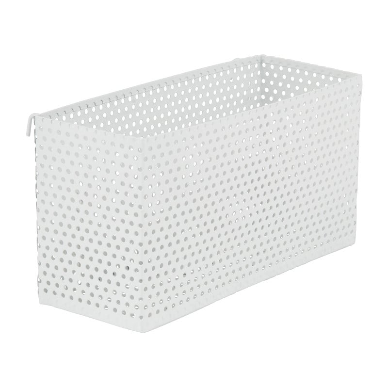 Opbergbakje voor wandrek - wit - 20x8 cm 