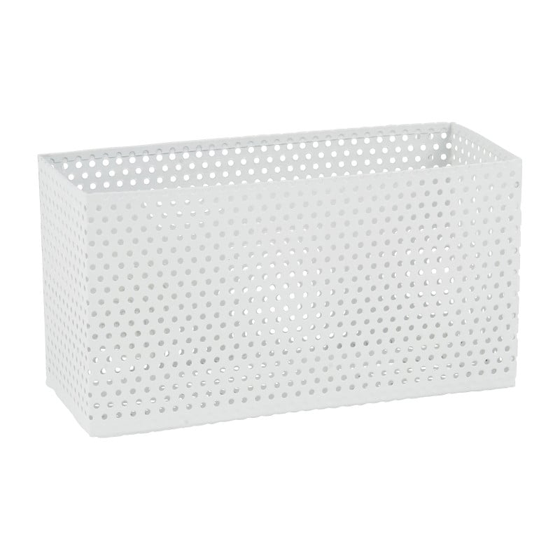 Opbergbakje voor wandrek - wit - 20x8 cm 