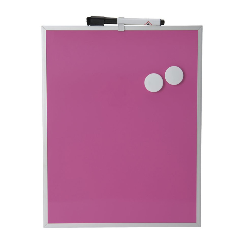 Magnetisch memobord - 28x35 cm - roze