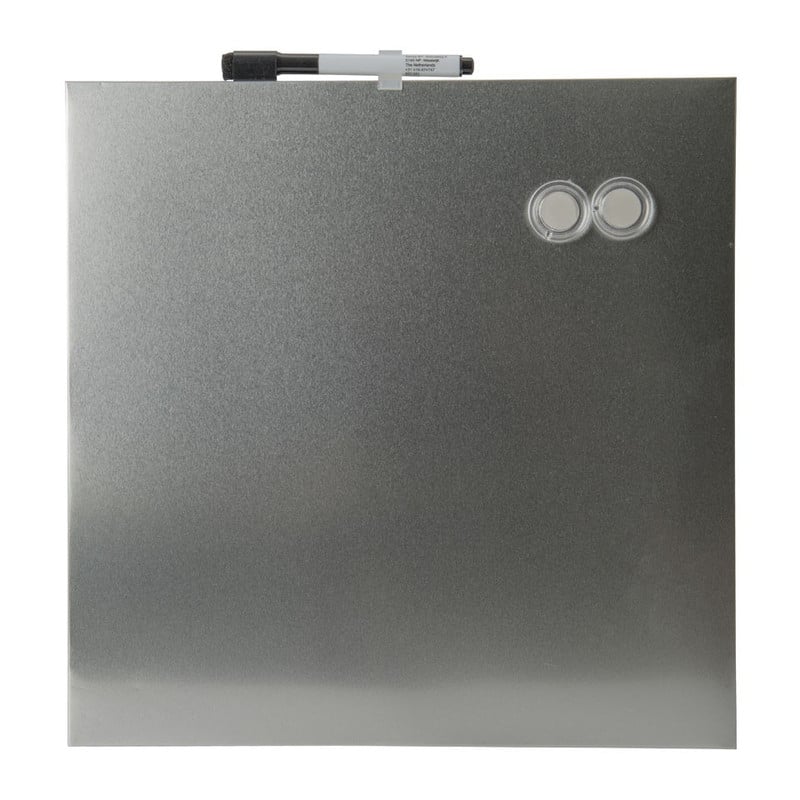 Magnetisch memobord - 35x35 cm - zilver