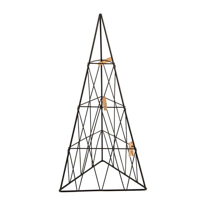 Kerstboom met clips - metaal - 20x20x40 cm