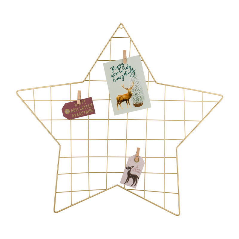 Wandrekje ster met clips - 54x52 cm