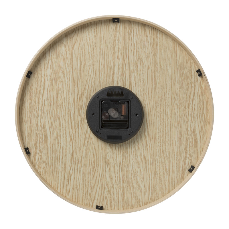 Wandklok houten rand - bruin - ø41 cm