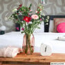 Tafelklok - crème - 15x14x5 cm