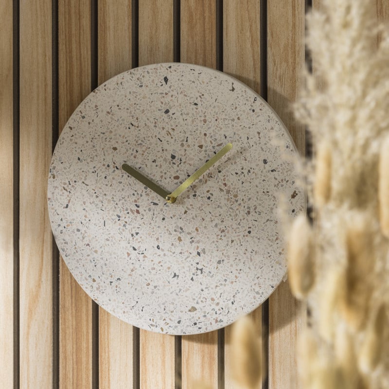 Wandklok Terrazzo rond - ø29.5x4 cm
