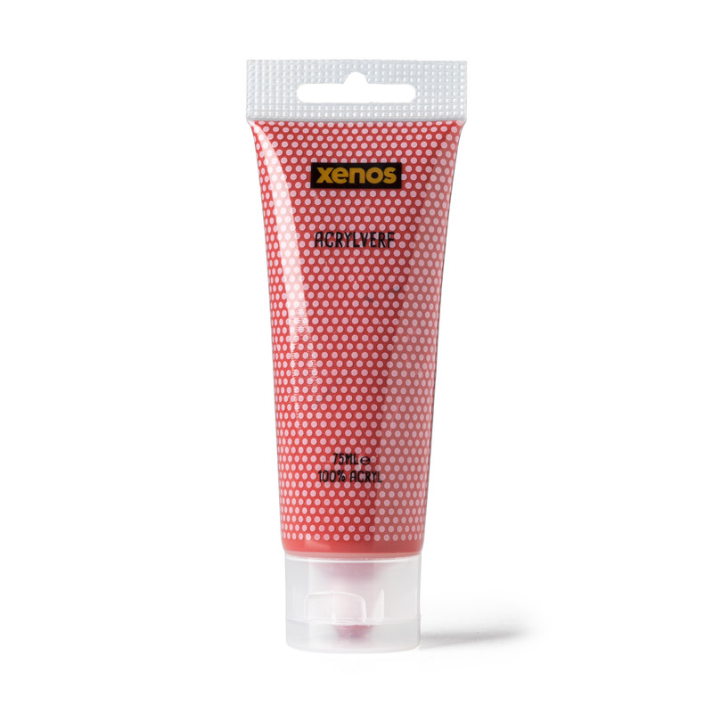 Acryl verf - donkerrood - 75 ml 