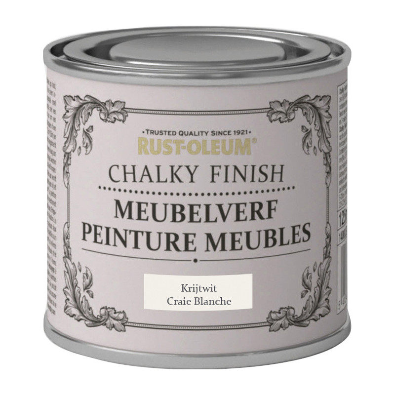 Meubelverf Rust-Oleum - krijtwit - 125 ml