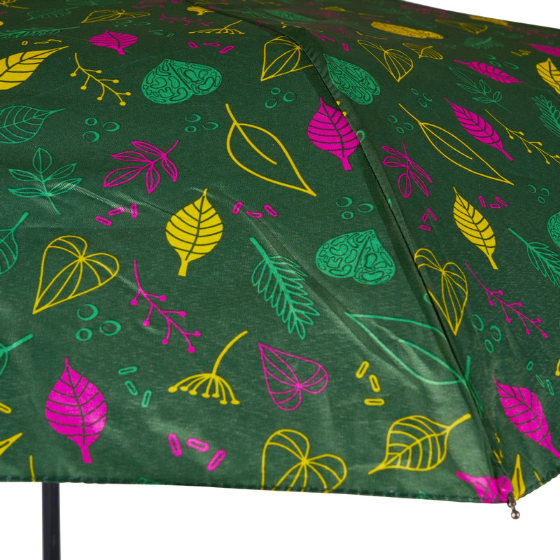 Paraplu groen met print - opvouwbaar