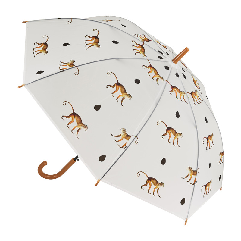 Paraplu transparant aapje - 81x12 cm