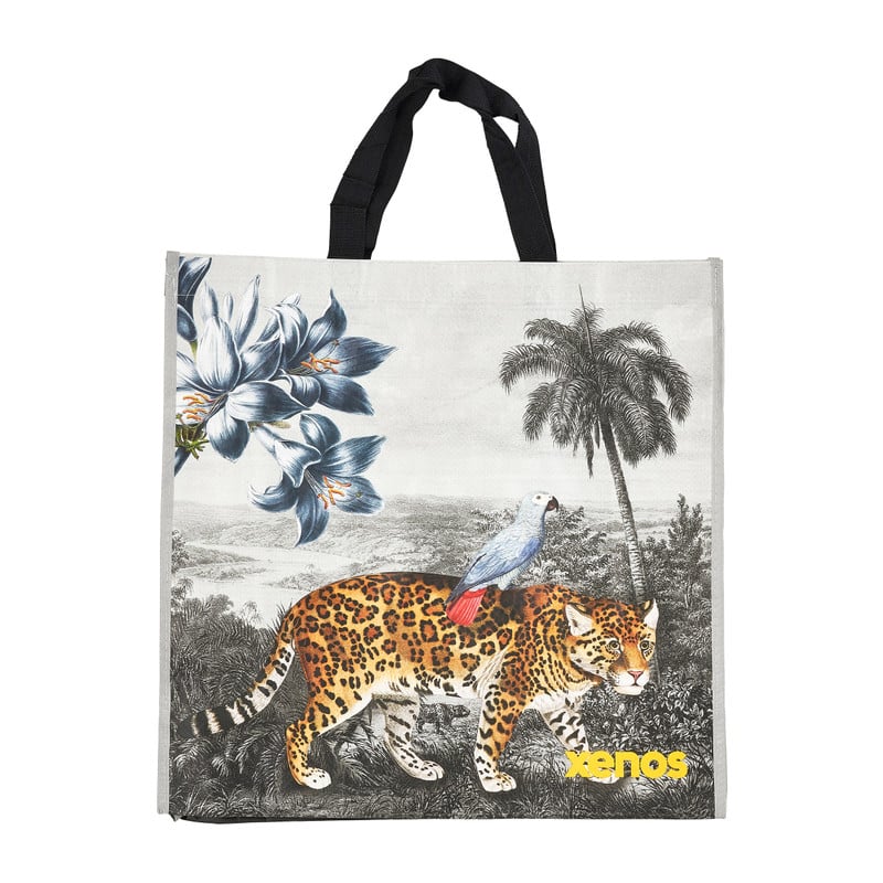 Shopper leopard -  grijs - 46x15.5x45 cm 