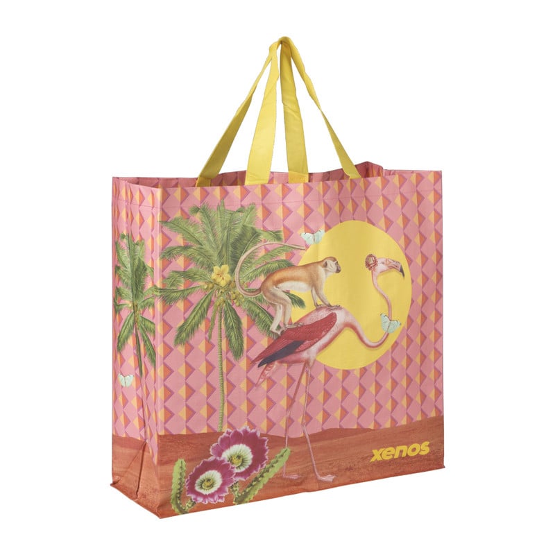 Shopper Flamingo - multikleur - 45x46x17 cm