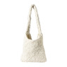 Crossbody tas bloemen - wit - nylon