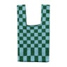 Tas geblokt klein - groen/blauw - 34x20 cm