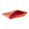 Etui gestreept - roze/oranje - 12x19 cm