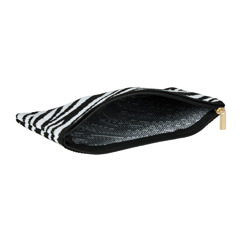 Etui zebraprint - zwart/wit - 12x19 cm