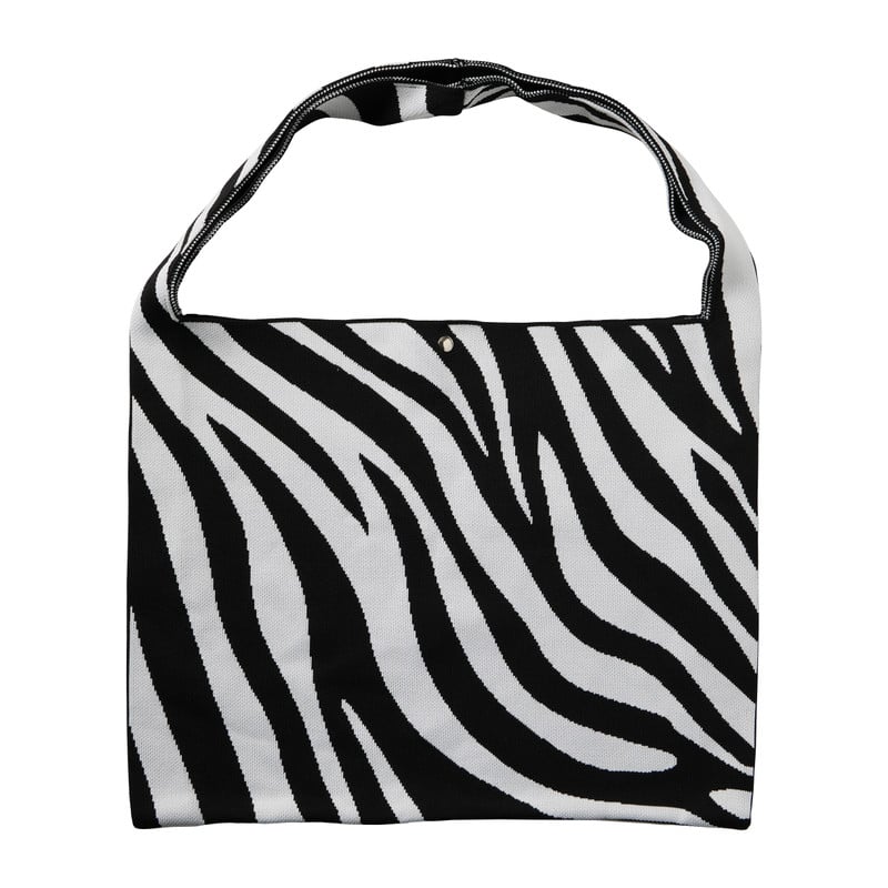 Shopper zebra - zwart/wit  - 45x35 cm