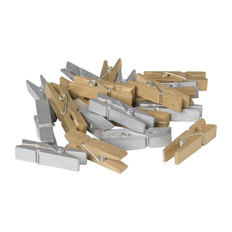 Mini wasknijpertjes - 20 stuks - 3,5x1x1,5 cm
