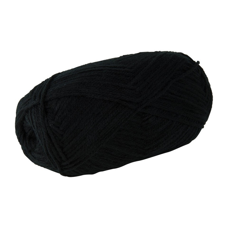 Garen acryl - zwart - 100 gr / 250 m. 