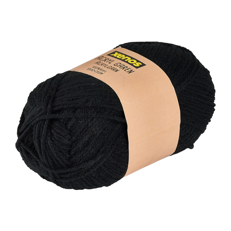 Garen acryl - zwart - 100 gram - 250 meter