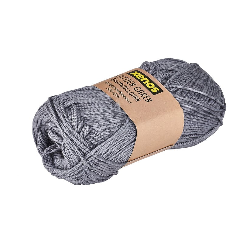 Garen katoen - grijs - 50 gram - 125 meter