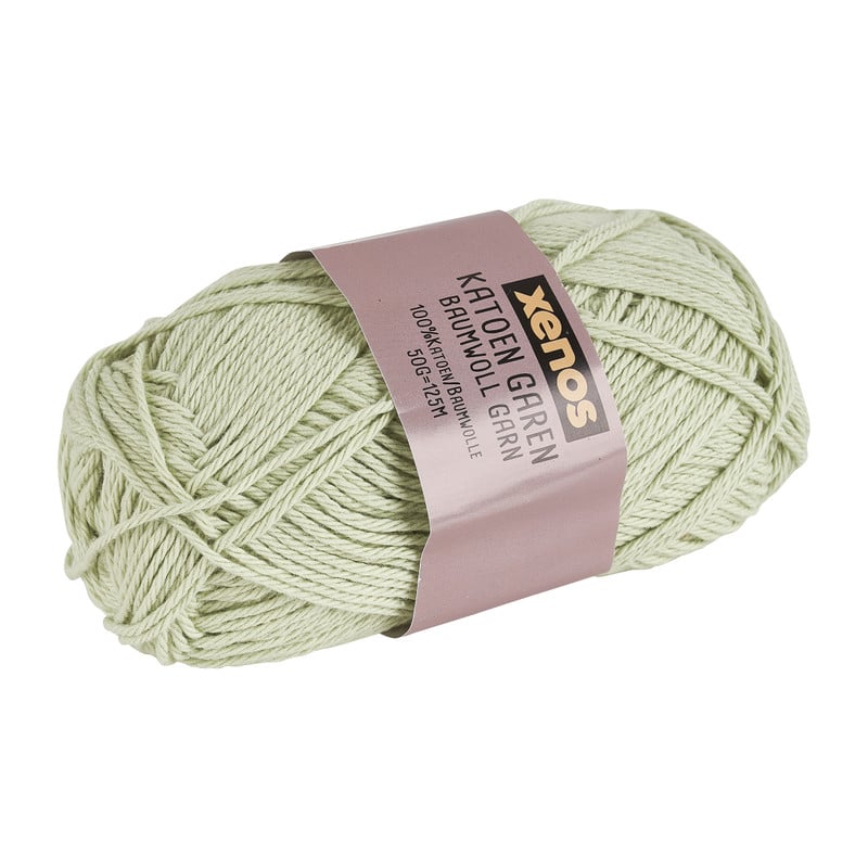 Garen katoen - lichtgroen - 50 gr