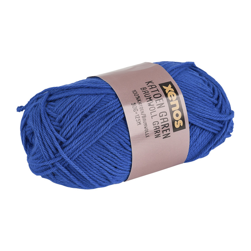 Garen katoen - koningsblauw - 50 gr