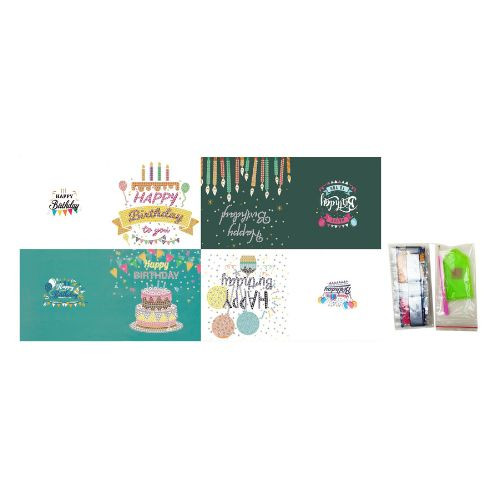 Diamond paint - verjaardagskaarten - set van 4