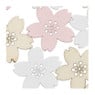 Houten decoratie bloemen - set van 36 - ø2.8 cm