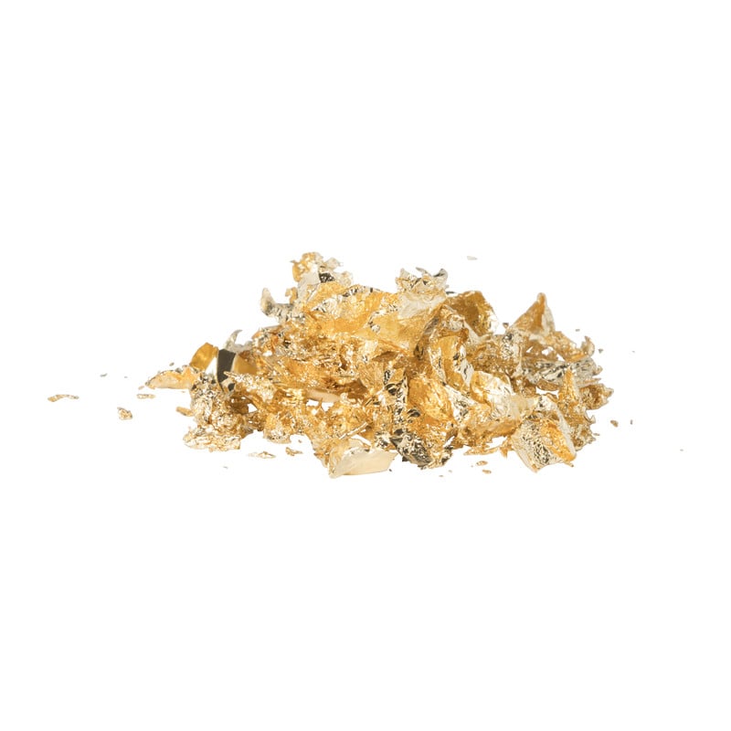 Decoratieve folievlokken - goudkleurig - ø5x6 cm
