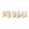 Houten kegelpoppen - set van 10 - 5.3 cm