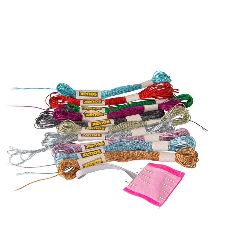 Borduurgaren metallic set - 10 kleuren